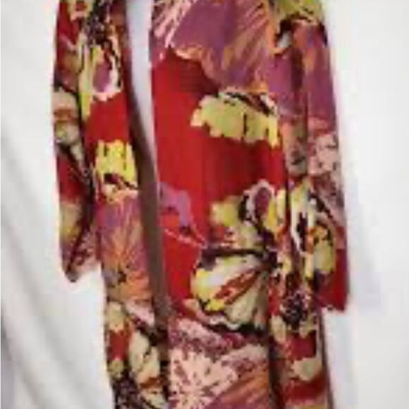 Cold Water Creek Vibrant Floral Jacket - Picture 1 of 4